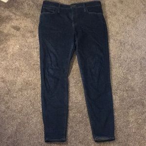 Madewell 33T curvy high rise skinny dark blue wash jean